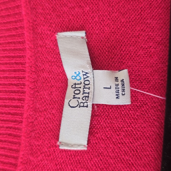 CROFT AND BARROW BRAND WOMEN'S PINK FRONT BUTTON CARDIGAN SIZE LARGE - Picture 2 of 15